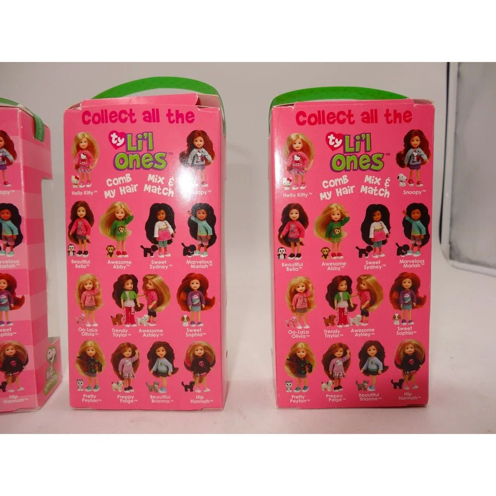Ty‎ Li'l Ones Sweet Sophia Snoopy Awesome Abby Dolls with Original Boxes